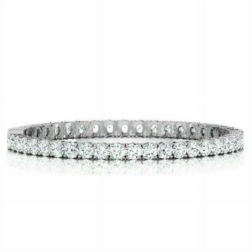 14K White Gold Tennis Bracelet M673