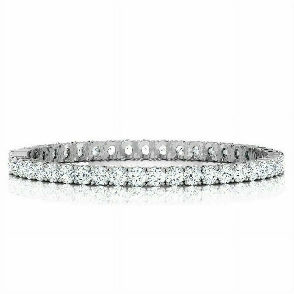 14K White Gold Tennis Bracelet M673
