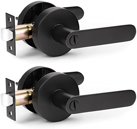 6 Pack Black Heavy Duty Privacy Door Leverset I4770