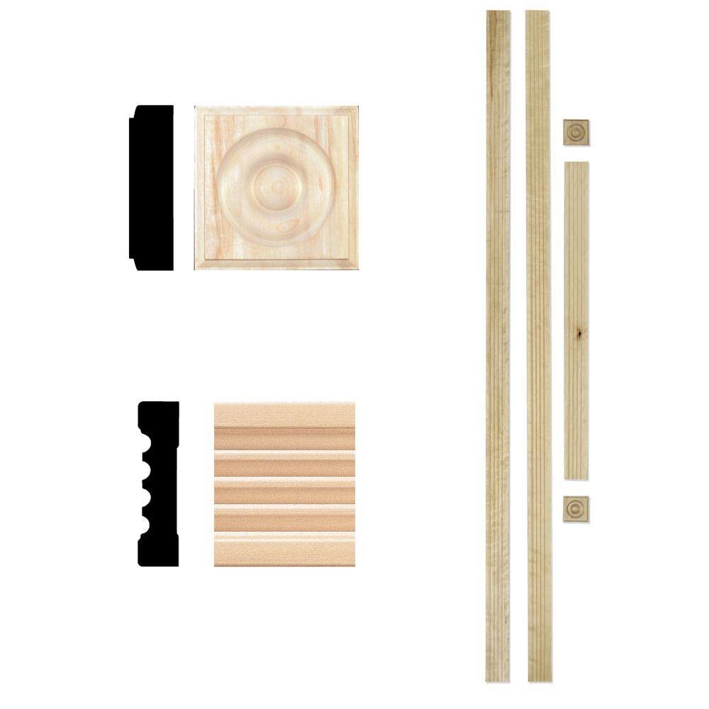 Hardwood Fluted Door Trim Casing Set Q726255