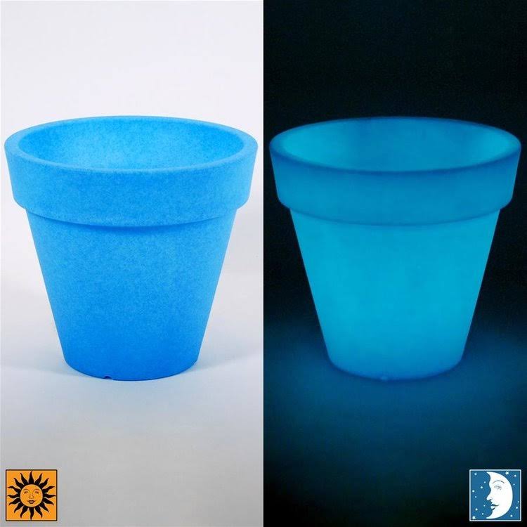 Blue Plastic Pot Planter V9967