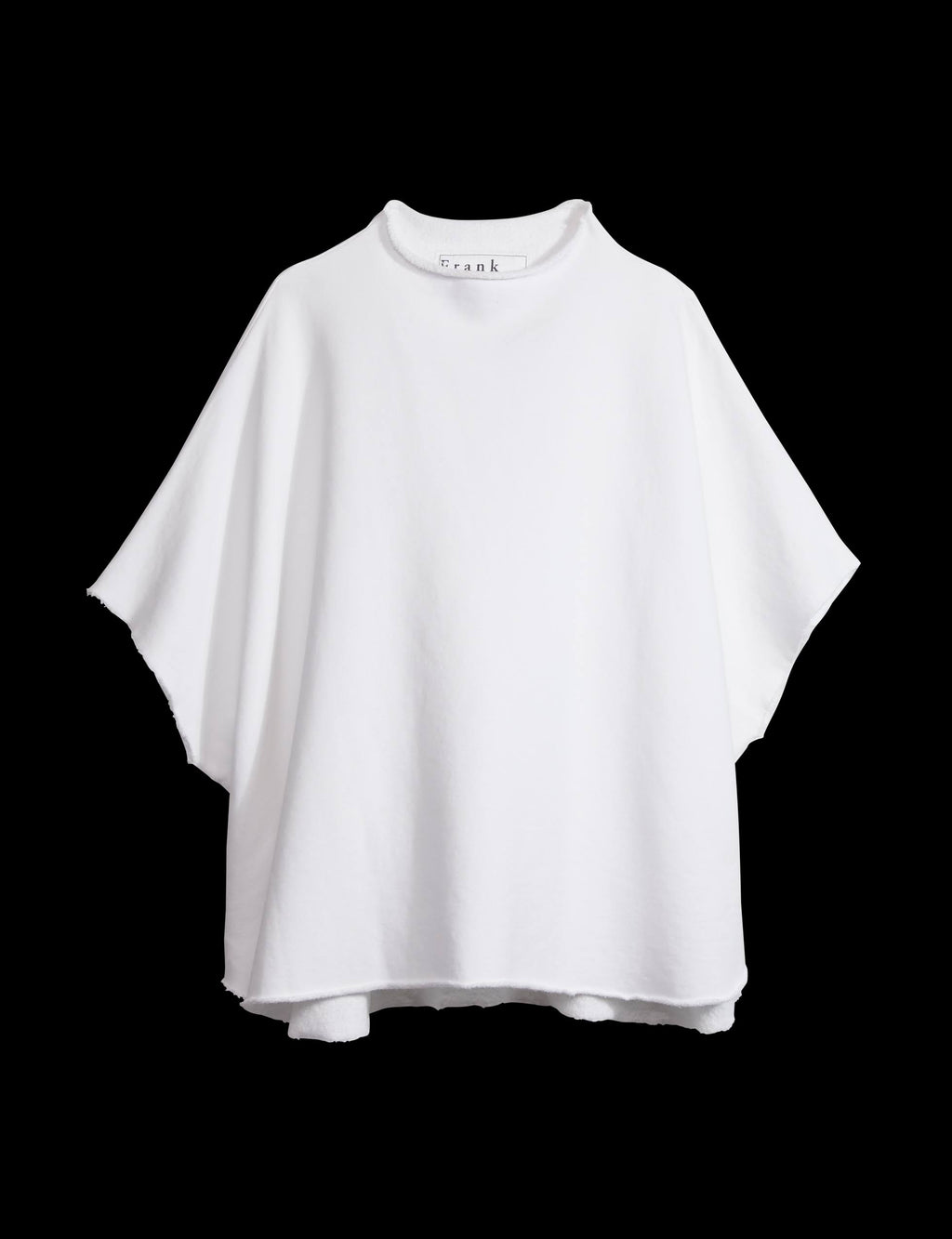 White Funnel Neck Capelet N2837