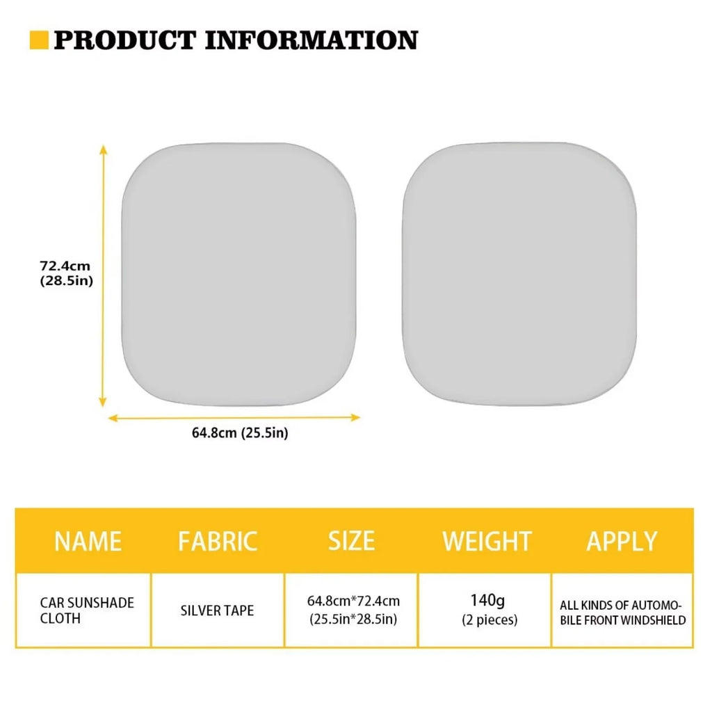 Sun Shade for Car Windshield 2 Pack Foldable Sun Reflector Z108