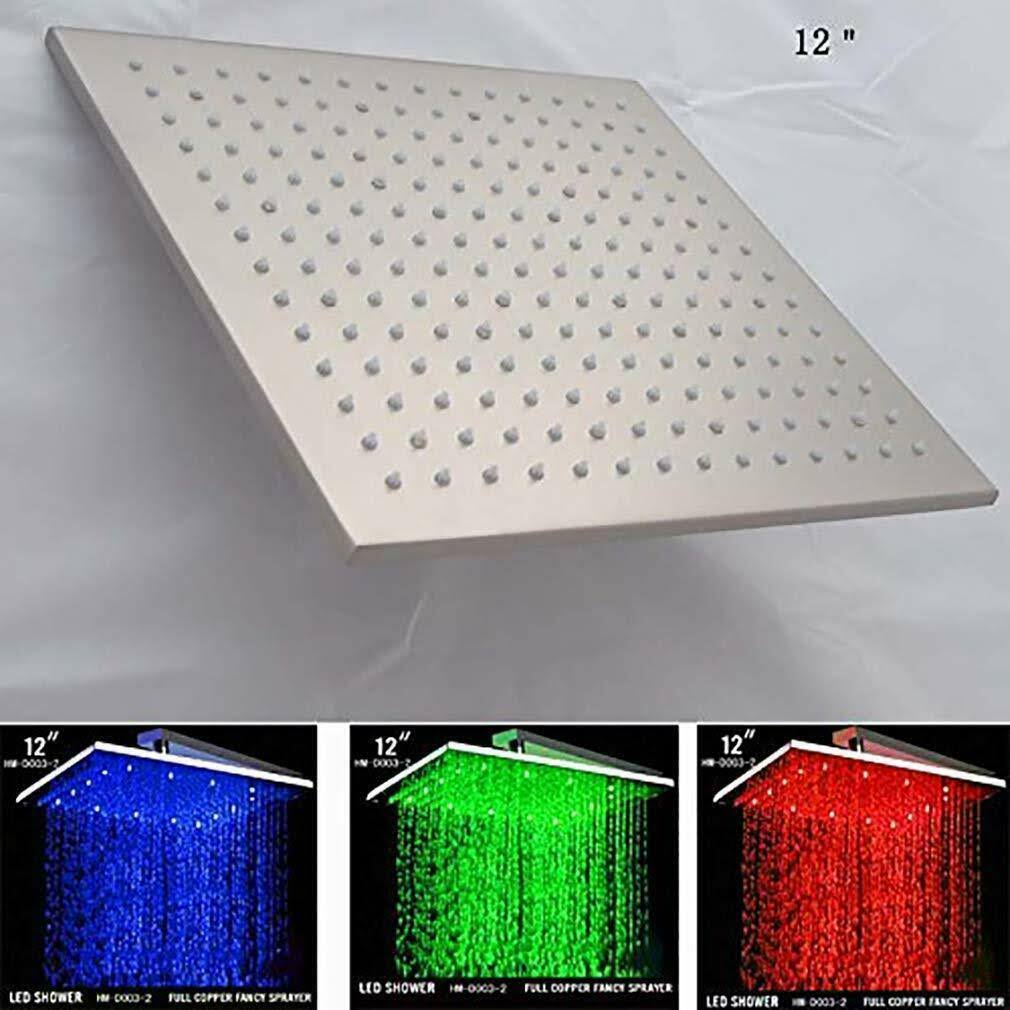 12x22 Square Rainfall LED Shower Head K76415