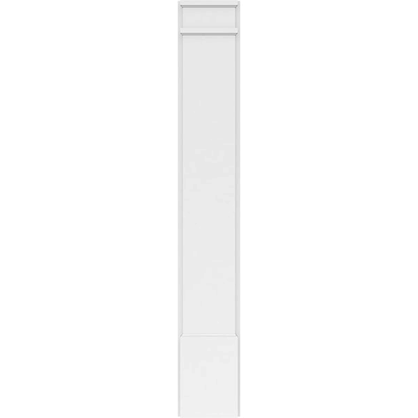 Plain PVC Pilaster with Decorative Capital & Base (Pair) K6271