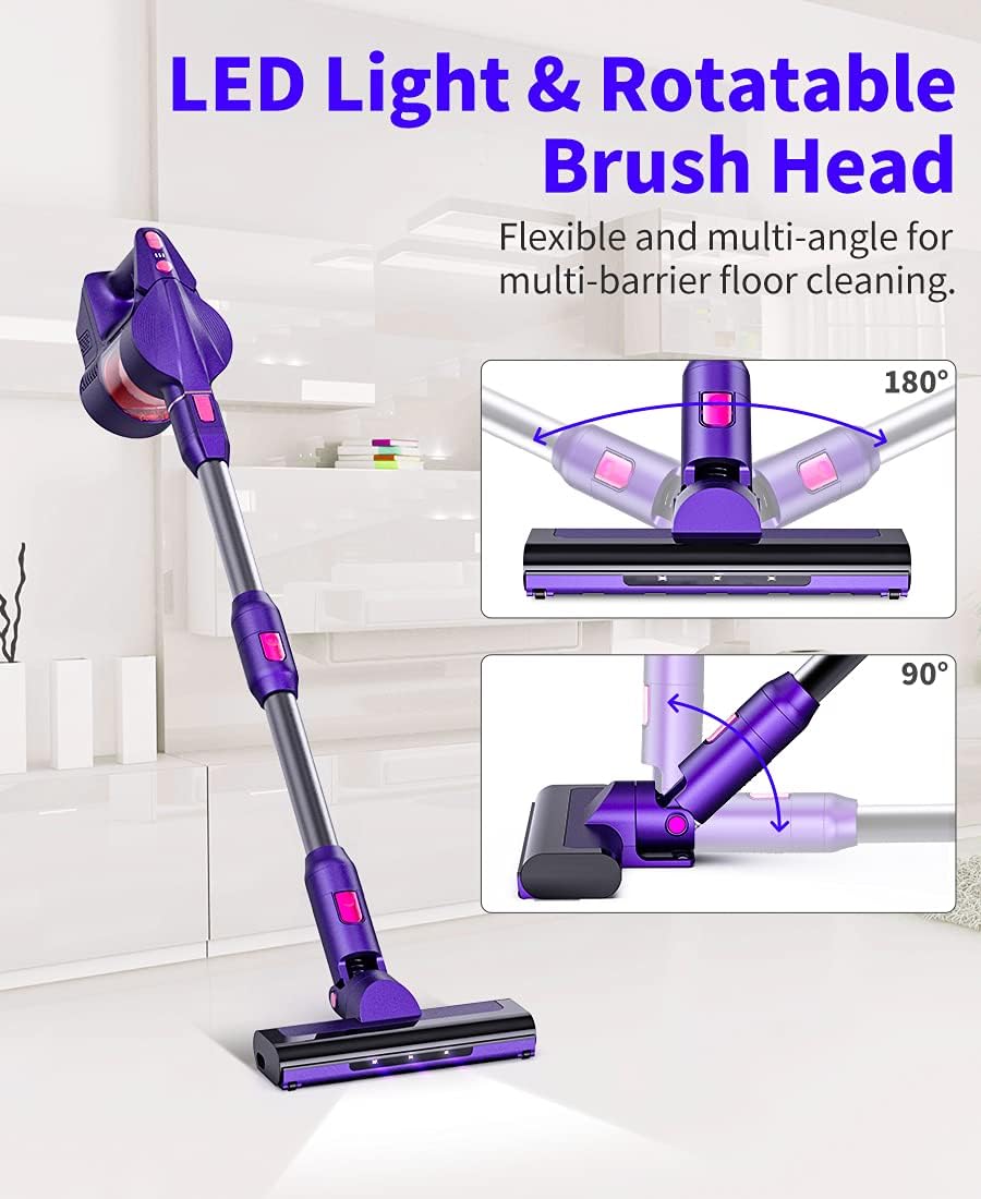 Purple Cordless Stick Vacuum Cleaner U9289