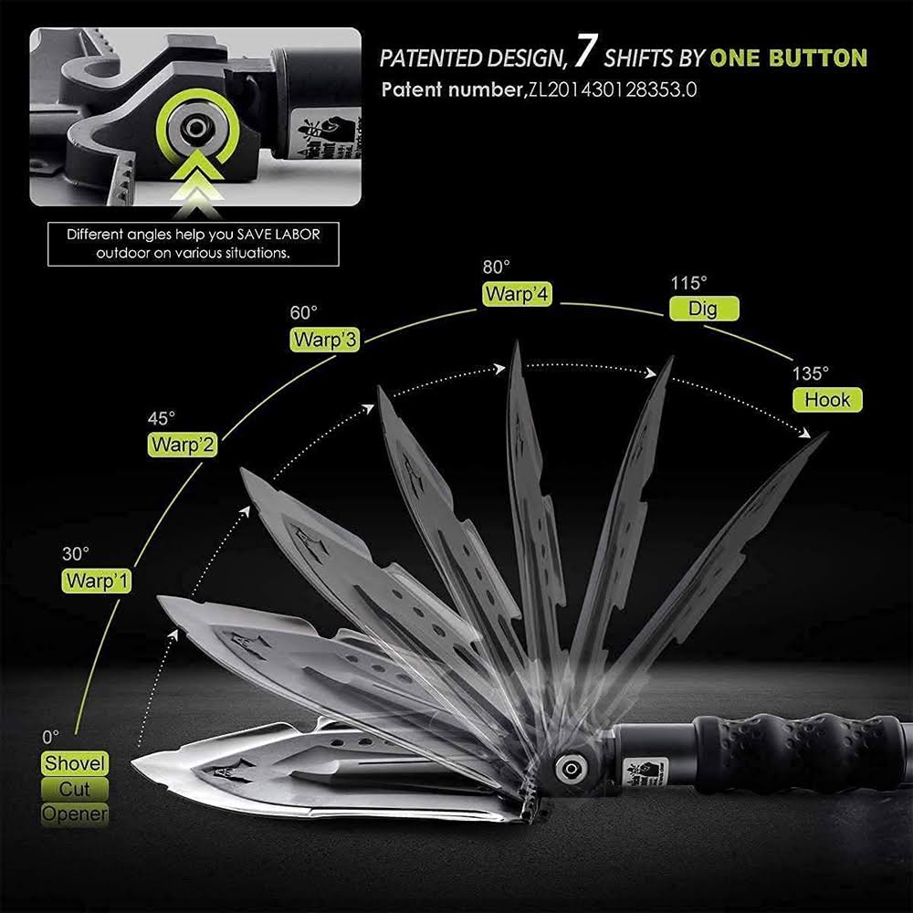 Gray Stainless Steel Survival Shovel P3948