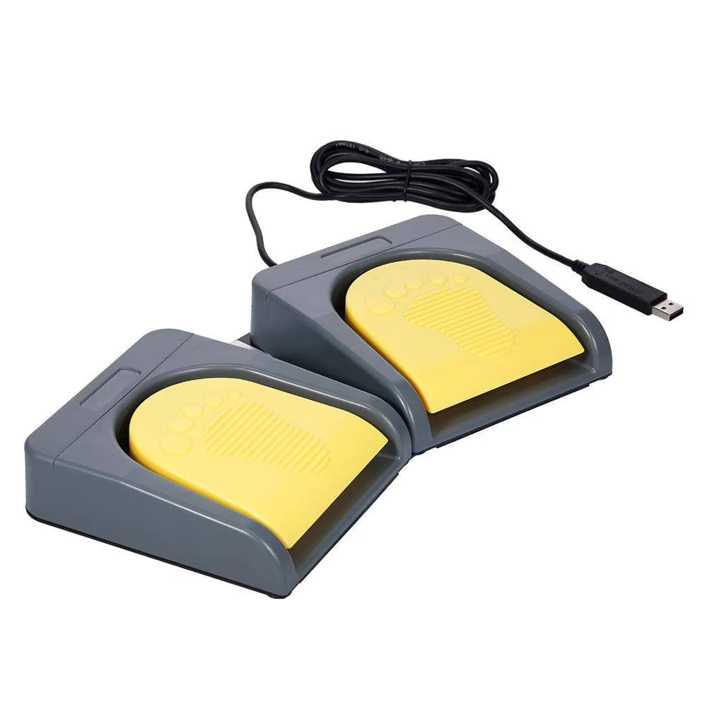 Grey USB Keyboard with Yellow String Pedal M63546