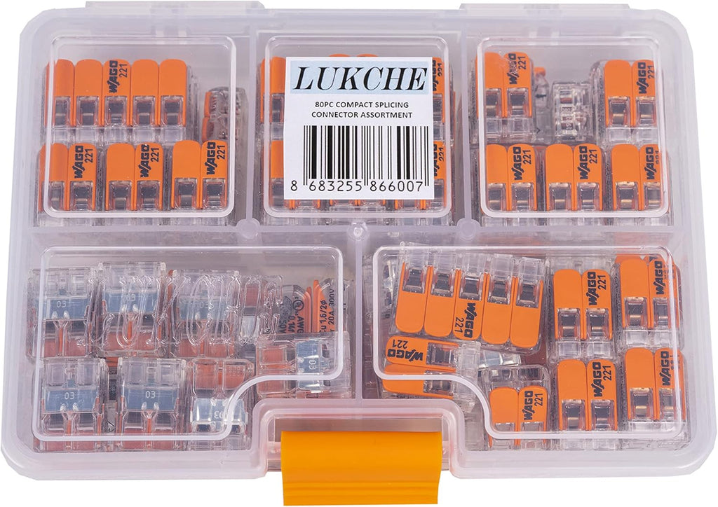 80pc Lever-Nuts Wire Connectors with Case R39524
