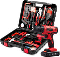 110Pcs Cordless Hammer Drill Tool Kit with 21V Li-Ion Battery & Charger C988726