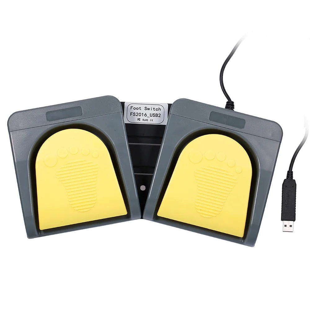 Grey USB Keyboard with Yellow String Pedal M63546