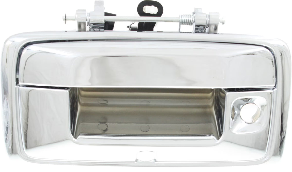 Chrome Tailgate Handle with Camera and Key Holes Q966