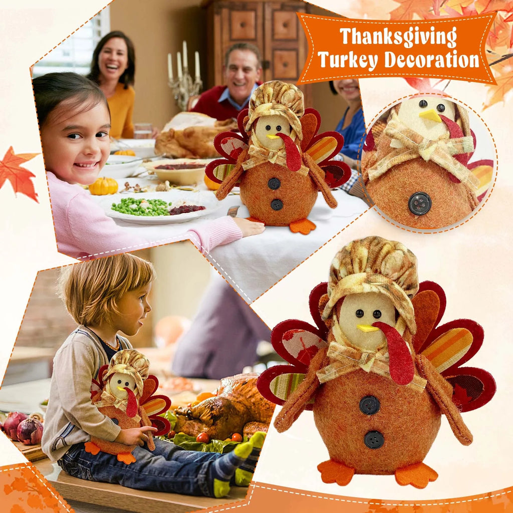 Desktop Ornament Decoration Leaf Autumn Maple Turkey Sunflower Window Thanksgiving Hangs G2920