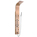 Bronze Stainless Steel 8-Jet Shower Panel System with Rainfall Waterfall Shower Head and Handheld Shower Wand T39077