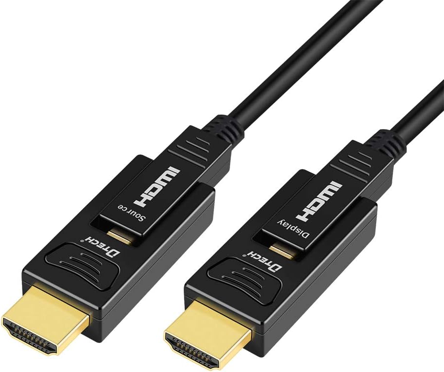 Fiber Optic HDMI Cable 200 Feet 4K 60Hz 18Gbps High Speed with Dual Connectors Micro HDMI and Standard HDMI Connector U2125