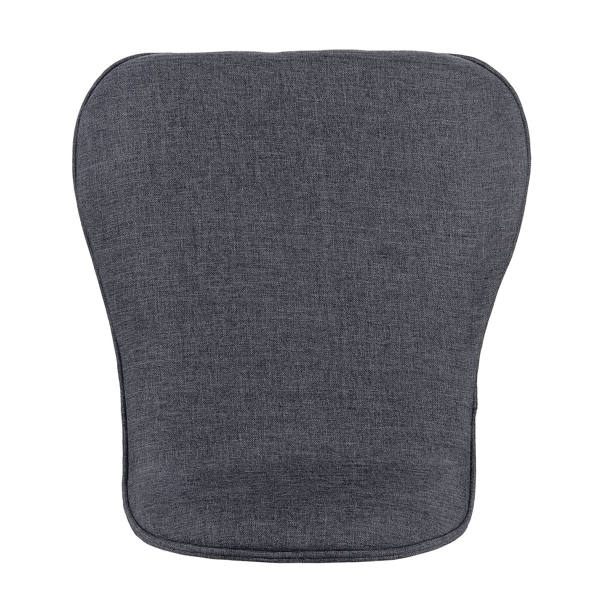 Upholstered Barstools Set of 2, Charcoal and Natural Walnut J63445
