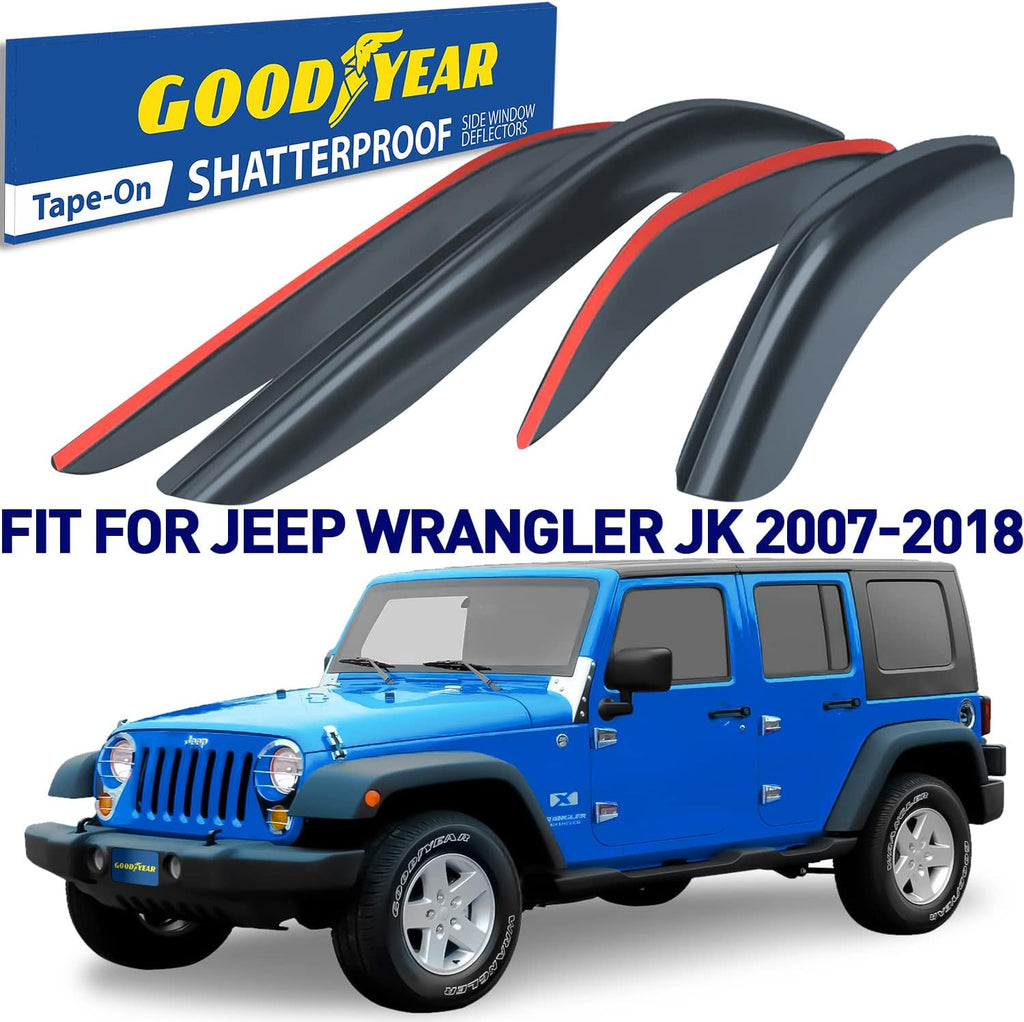Shatterproof Tape-on Window Deflectors 4 pcs N428530