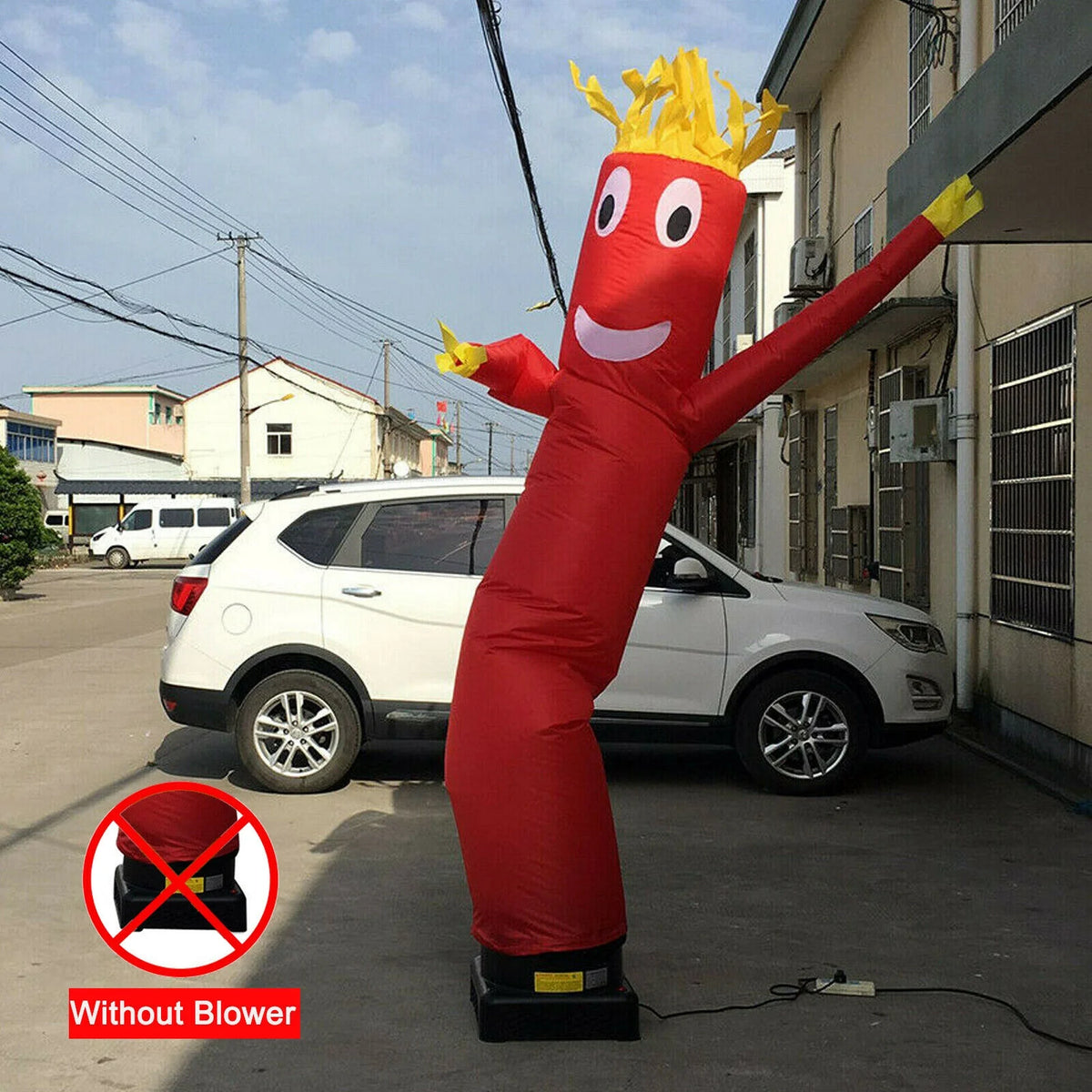 10ft Inflatable Tube Man Set Red Air Wavy Dancer Doll H972317