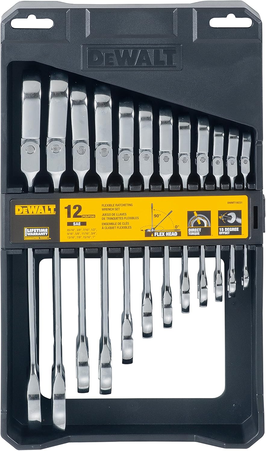 12-Piece SAE Flexible Ratcheting Wrench Set X838780