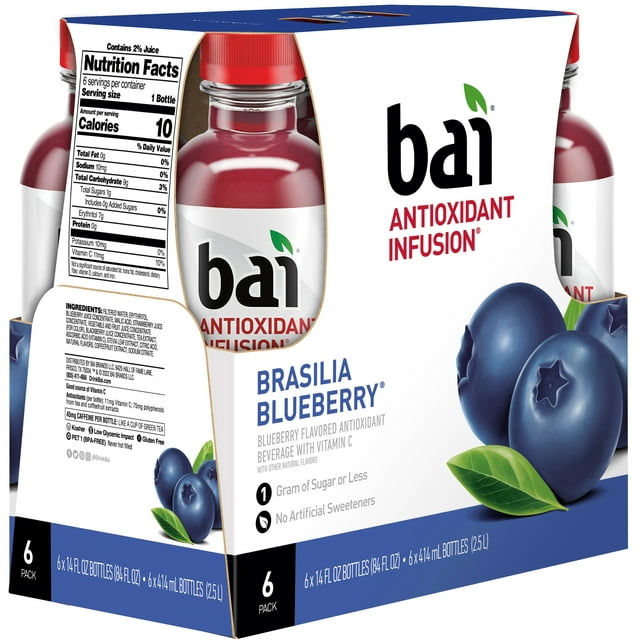 Blueberry Flavored Water, 14 fl oz, Pack of 6 X527