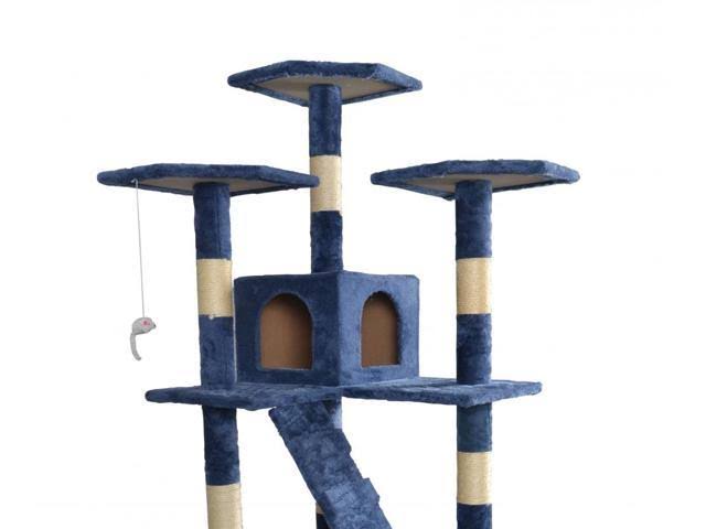 Navy Cat Tree Scratcher Play House Condo Furniture F288