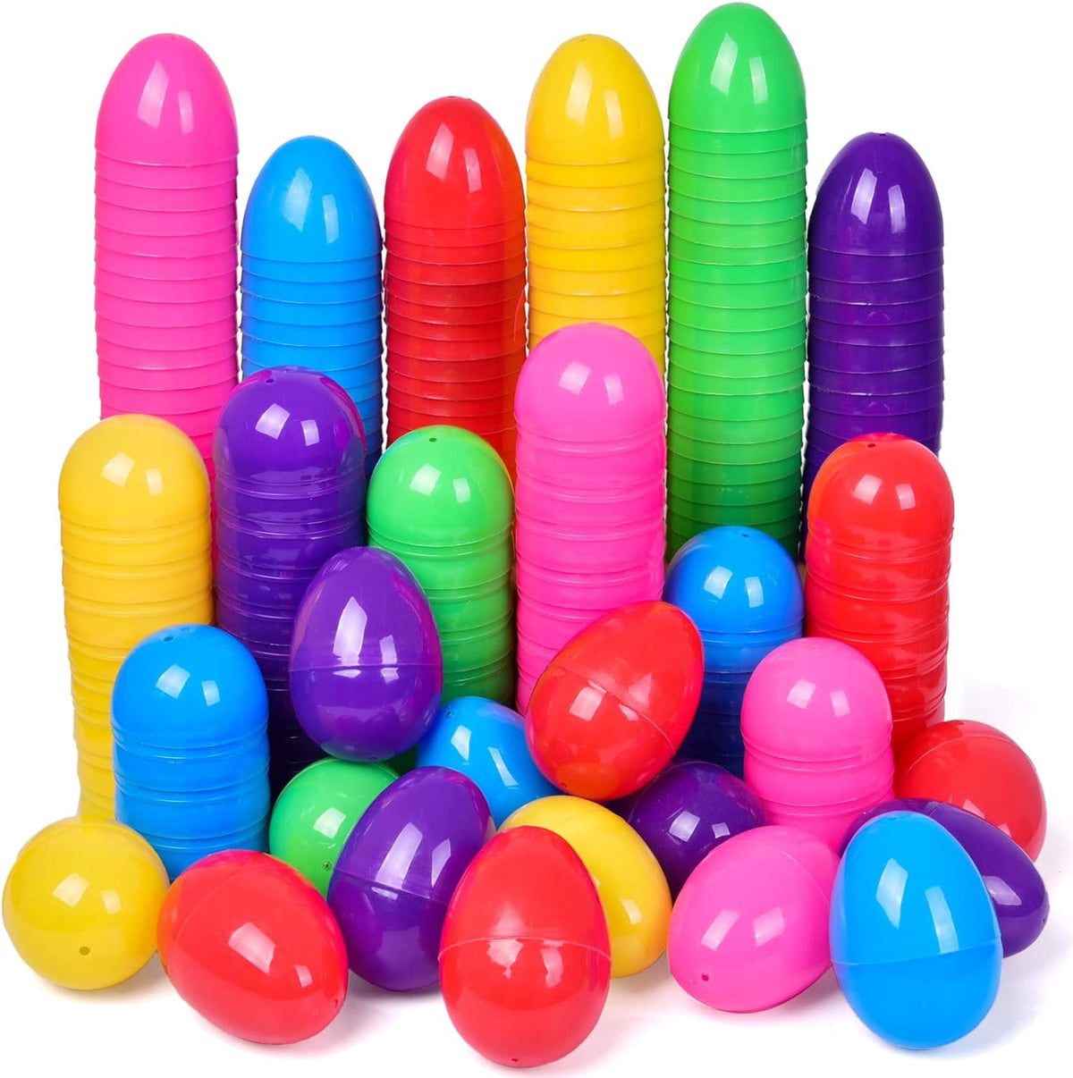 164 Pieces Bright Colors Plastic Easter Eggs P385