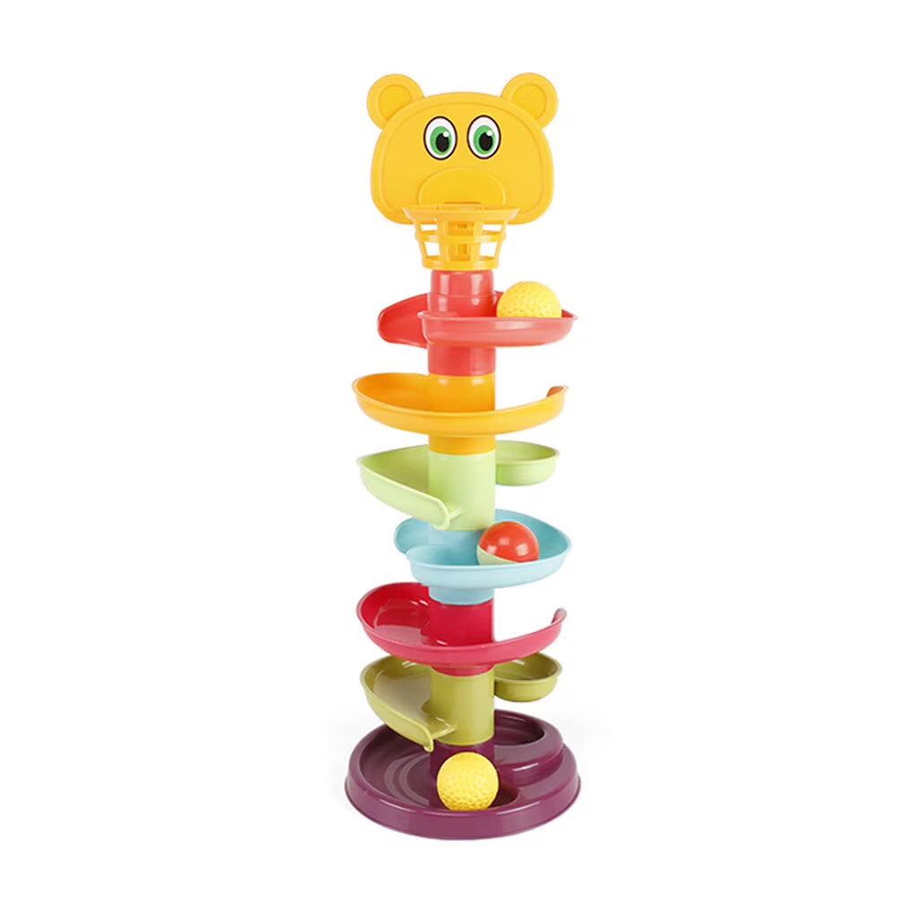 Kid Track Sliding Ball Tower Toy Stacking Toy with 3 Balls J800857