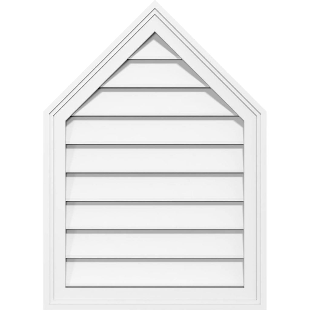 Peaked Top Surface Mount PVC Gable Vent N3826