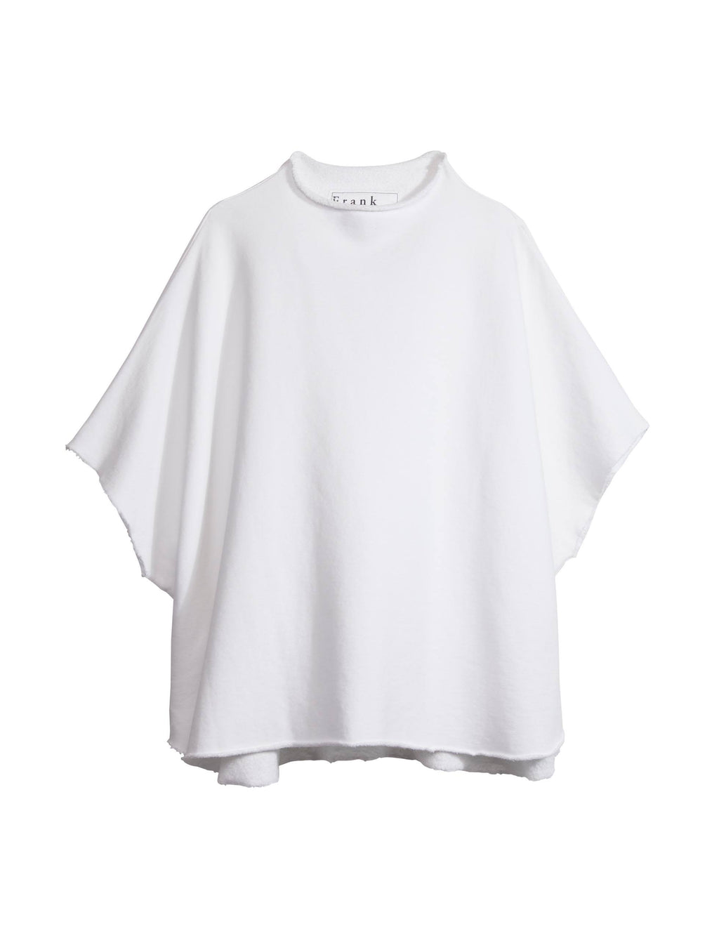 White Funnel Neck Capelet N2837