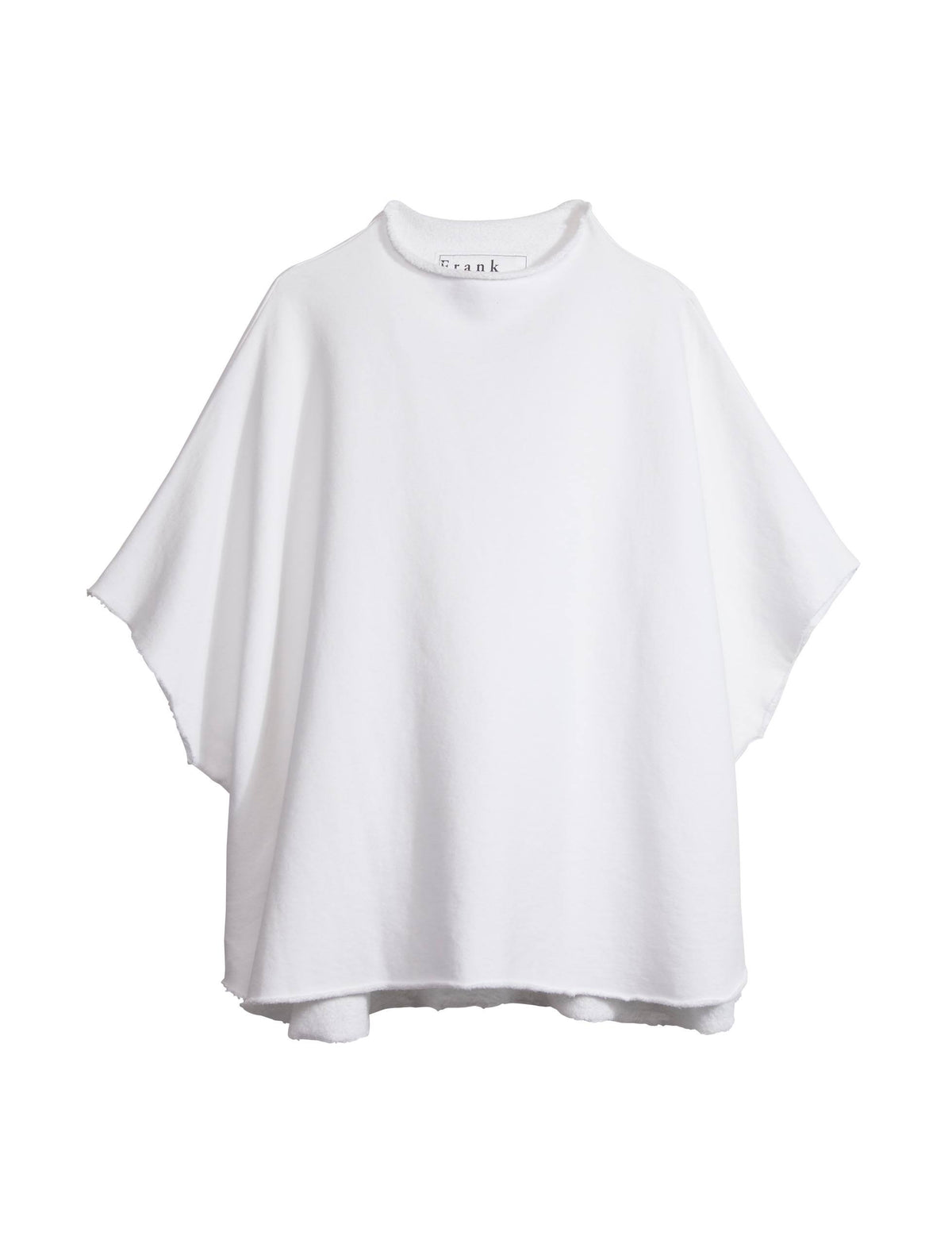 White Funnel Neck Capelet N2837