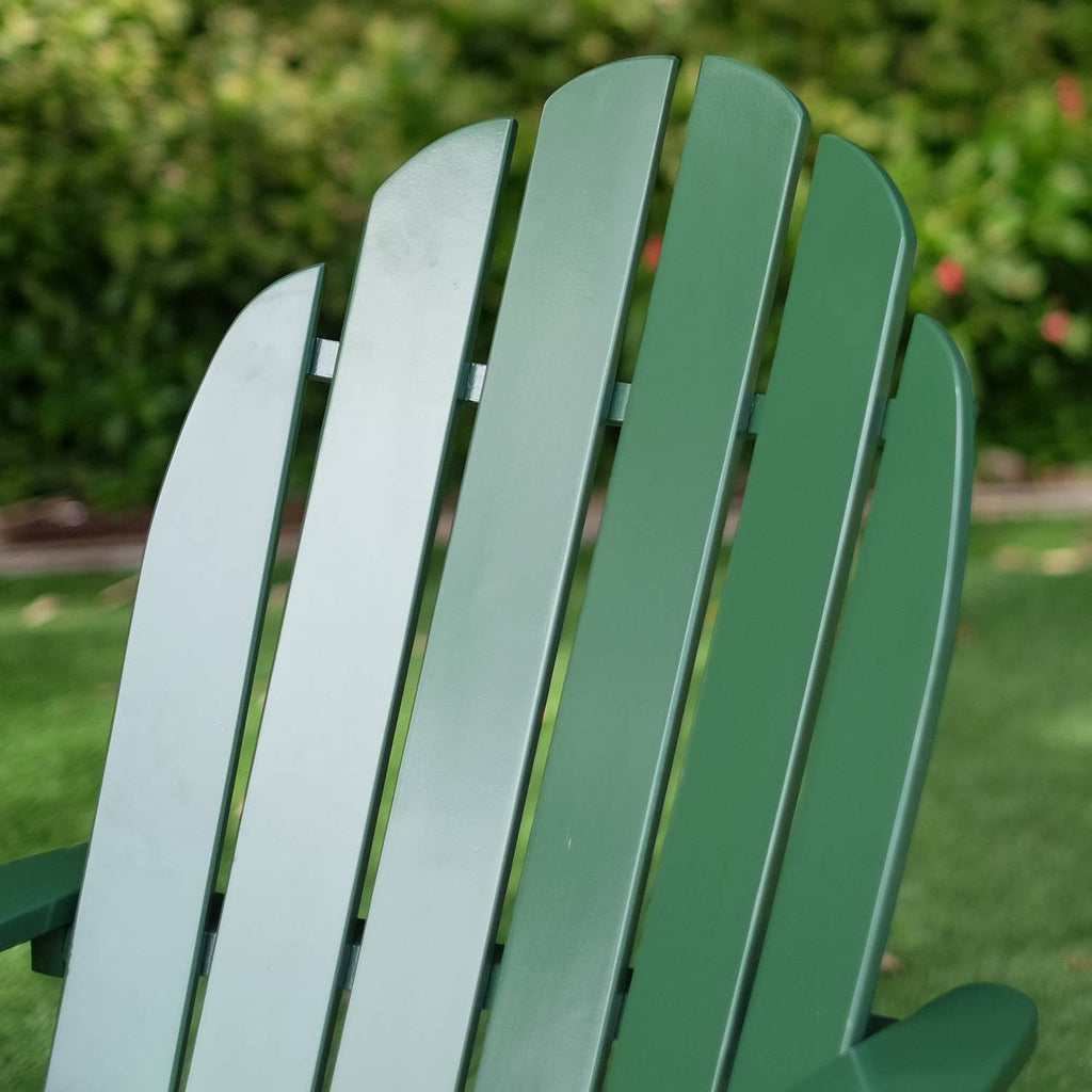 Dark Green Adirondack Chair with Tray Table H7809