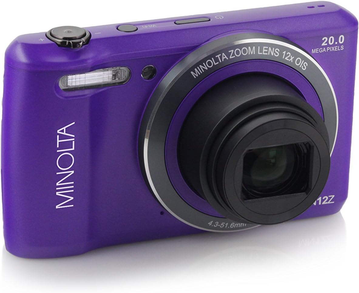 12x Zoom Wi-Fi Digital Camera Purple Pack of 2 T261