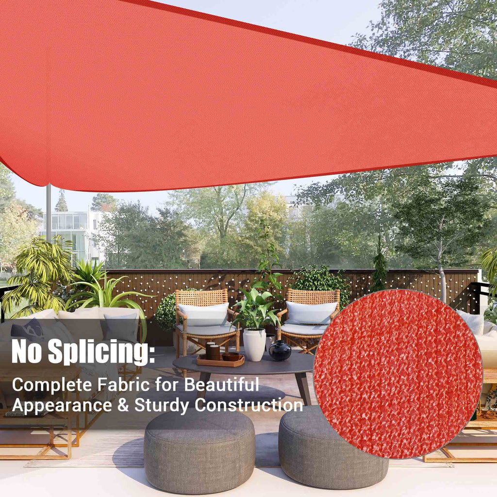 Red Triangle Sun Shade Sail Canopy U8268