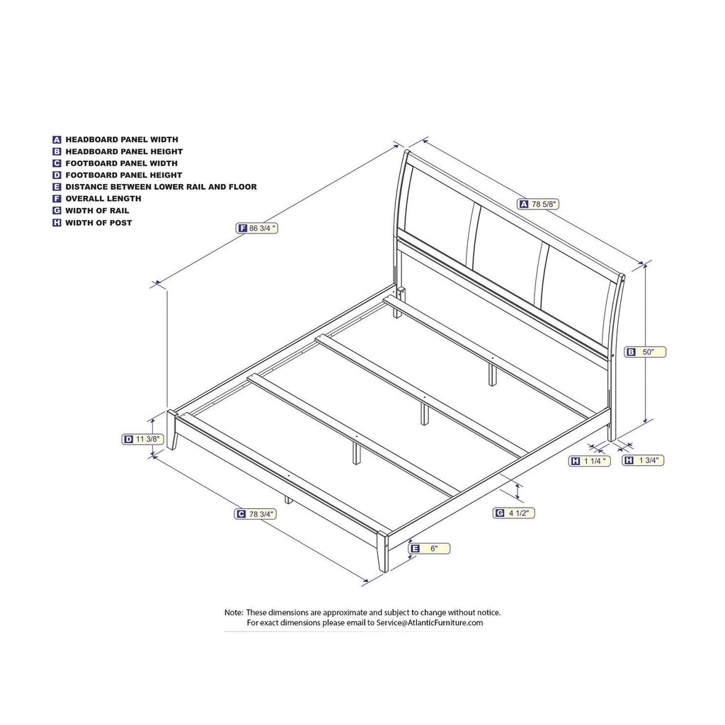 King Bed in Walnut J93162