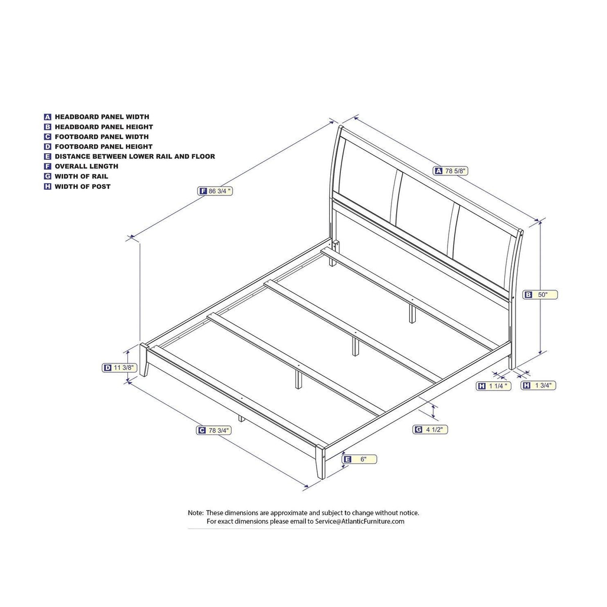 King Bed in Walnut J93162