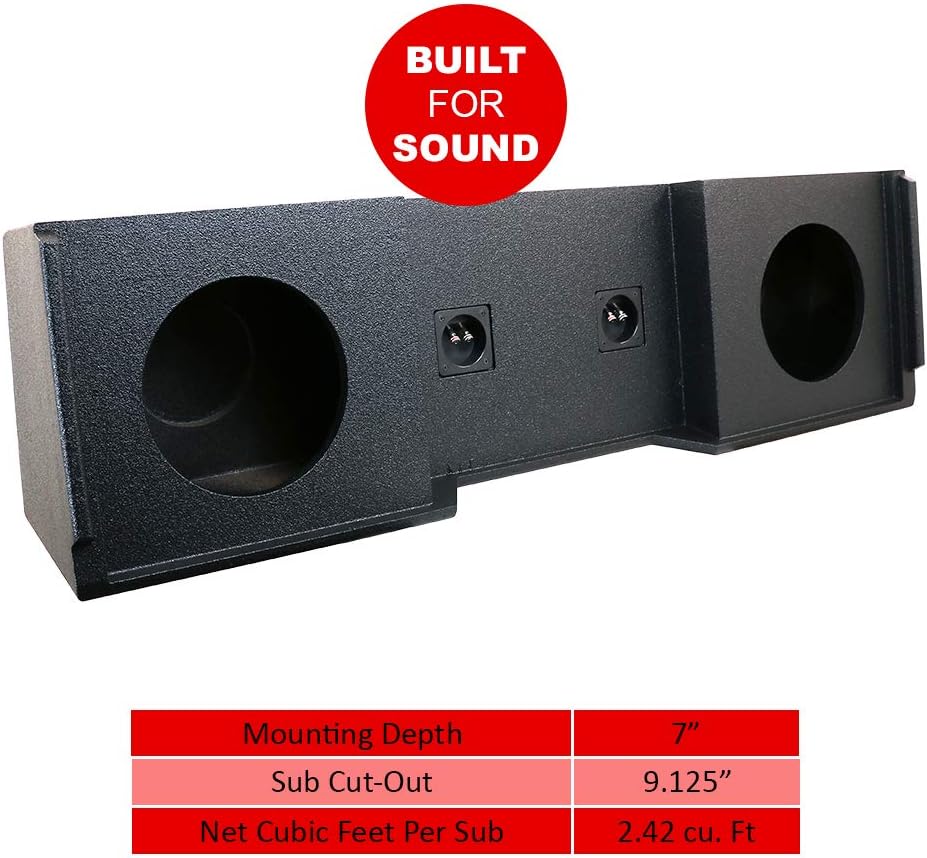 10-Inch Dual Down-Fire Subwoofer Boxes with Bed Liner Finish J574632