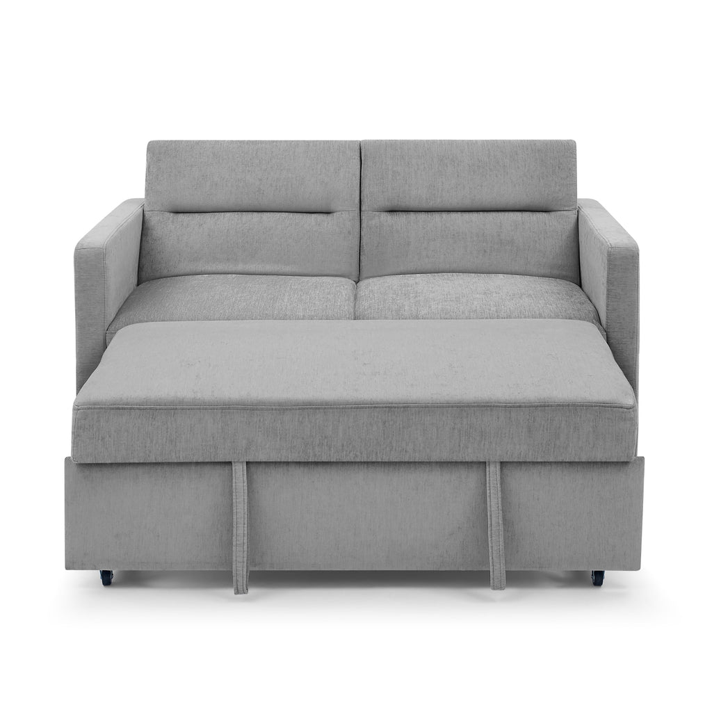 Grey Loveseats Sofa Bed with Pull-Out Bed O729