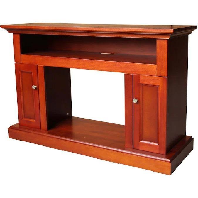 Cherry Electric Fireplace with Entertainment Stand S88098