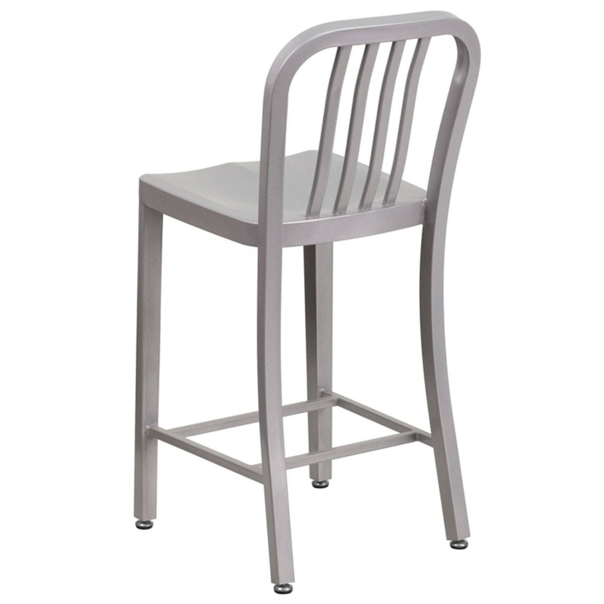 Silver Metal Counter Height Stool I52365