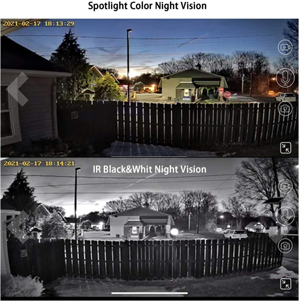 Wireless Outdoor Security Camera with Spotlight Color Night Vision and IP66 Waterproof H748700