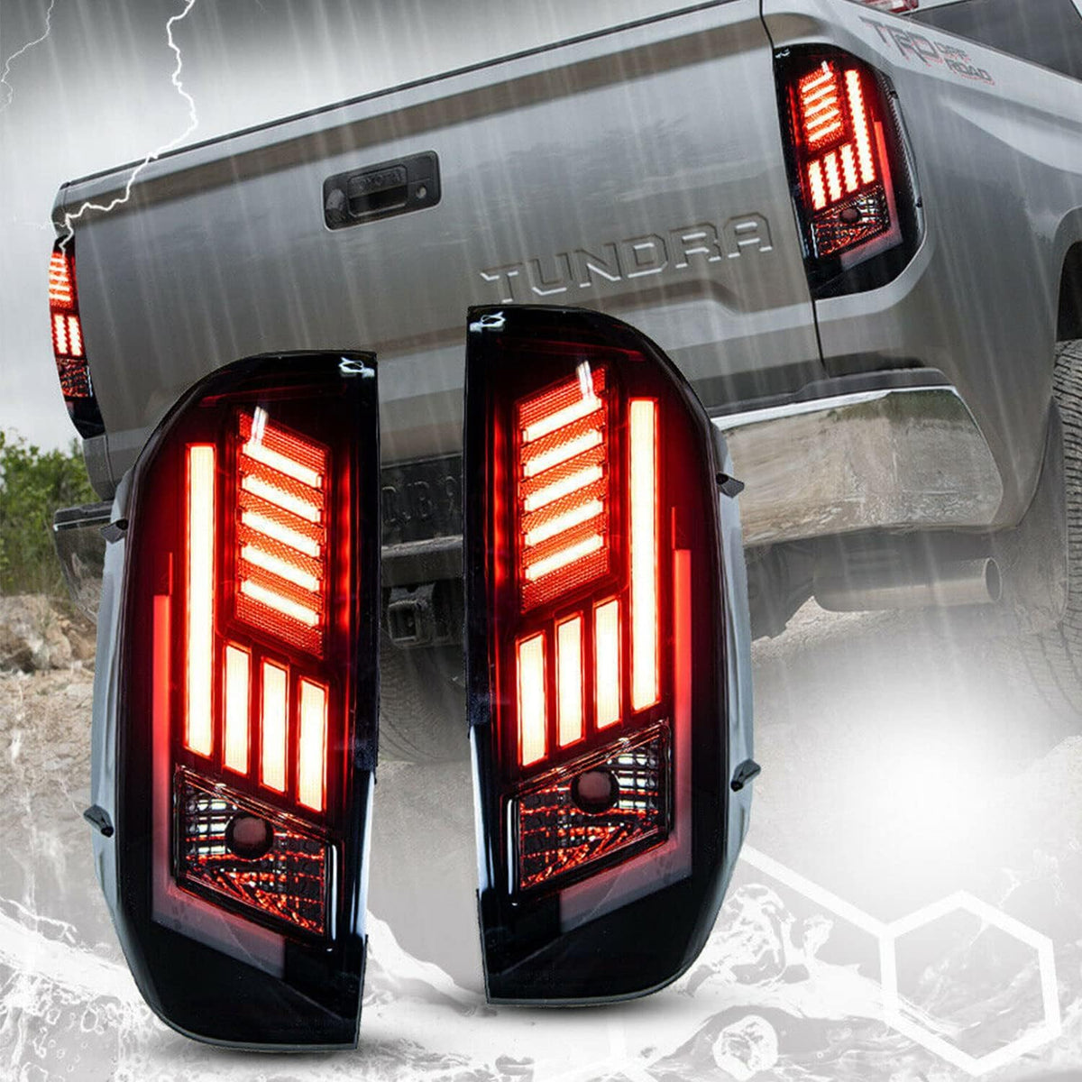 Black Housing Smoke Lens LED Taillight Assembly X663