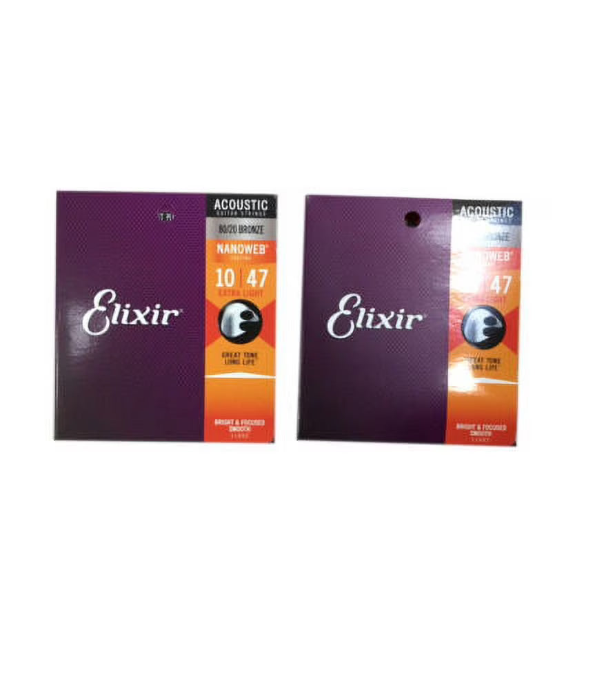 80/20 Bronze Nanoweb Extra Light Guitar Strings 2-Pack B1082