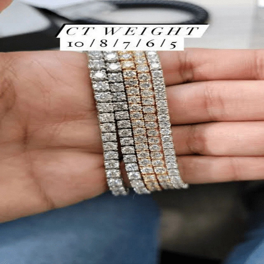 14K White Gold Tennis Bracelet M673