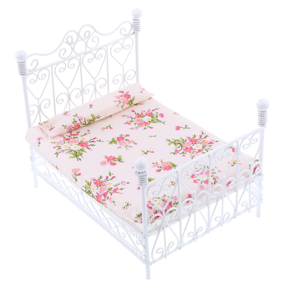 Metal Mini Double Bed Dollhouse Bed N975701