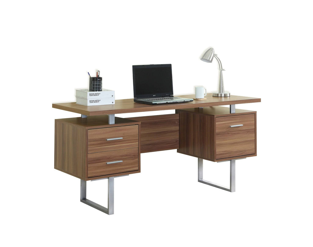 Gray Hollow Core Computer Desk P4130