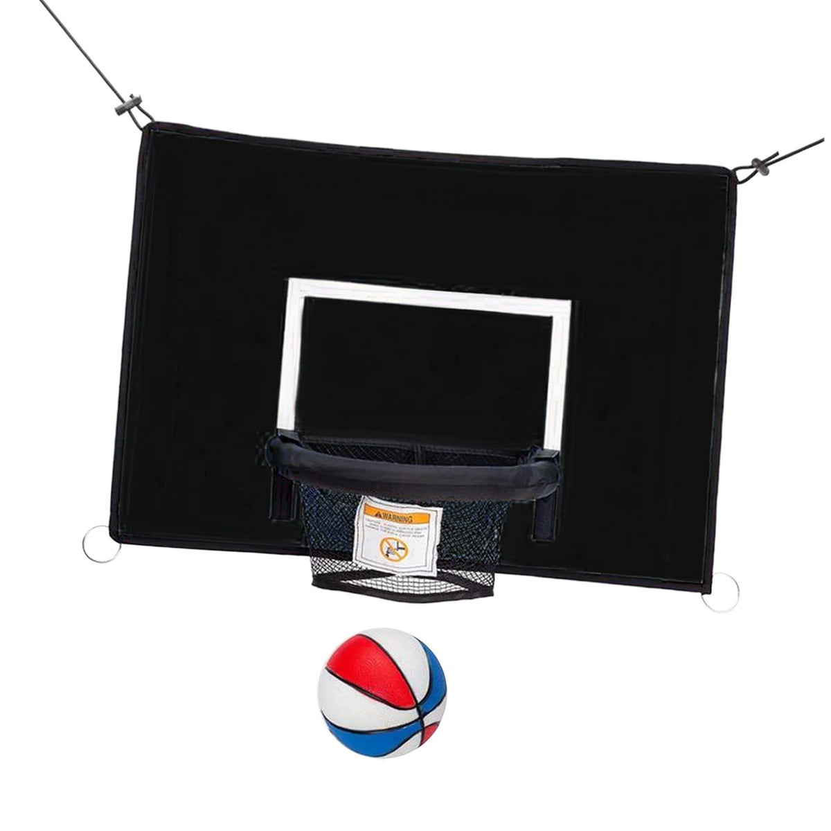 Black 69cmx48cm Basketball Hoop Attachment for Trampolines P320595