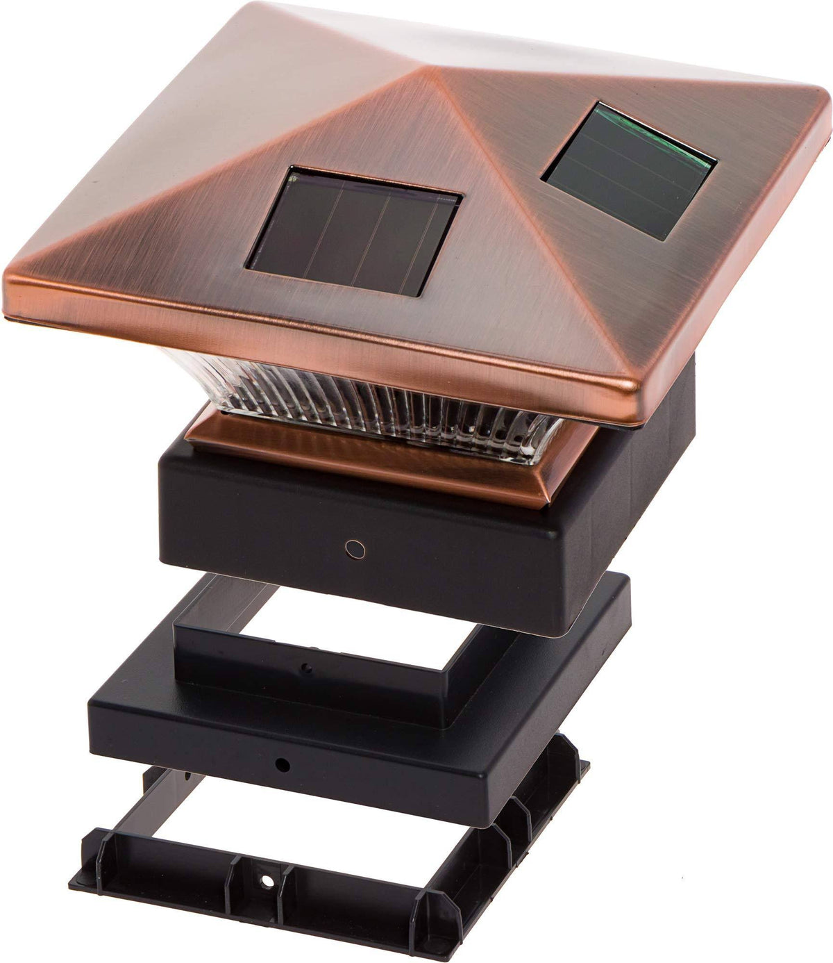 8 Pack Solar Post Cap Light for 4x4 Wood or PVC, Vinyl Posts (Bronze) Z6086