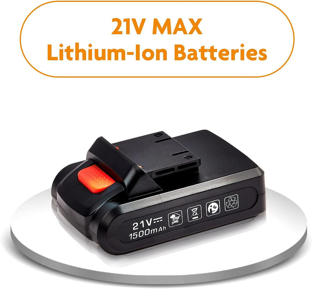 110Pcs Cordless Hammer Drill Tool Kit with 21V Li-Ion Battery & Charger C988726