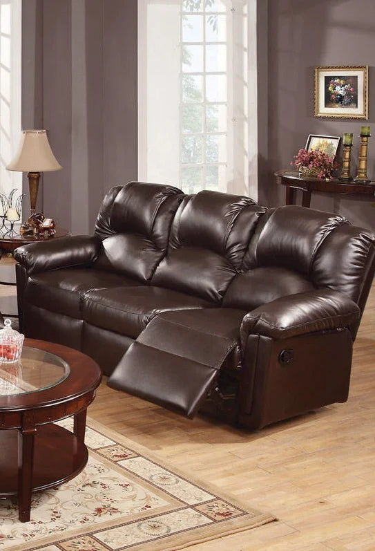 Brown Bonded Leather Glider Recliner Chair R658