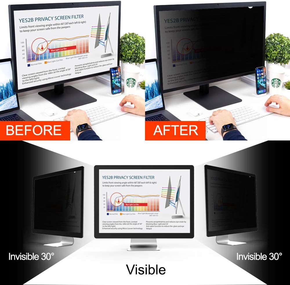19 Inch Monitor Privacy Screen Filter for 16:10 Widescreen Display, Pack of 2 Z603683